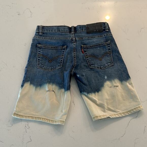 Levi's Performance 511 Slim Destroyed Denim Jean Shorts Size Youth 10 - Picture 3 of 5